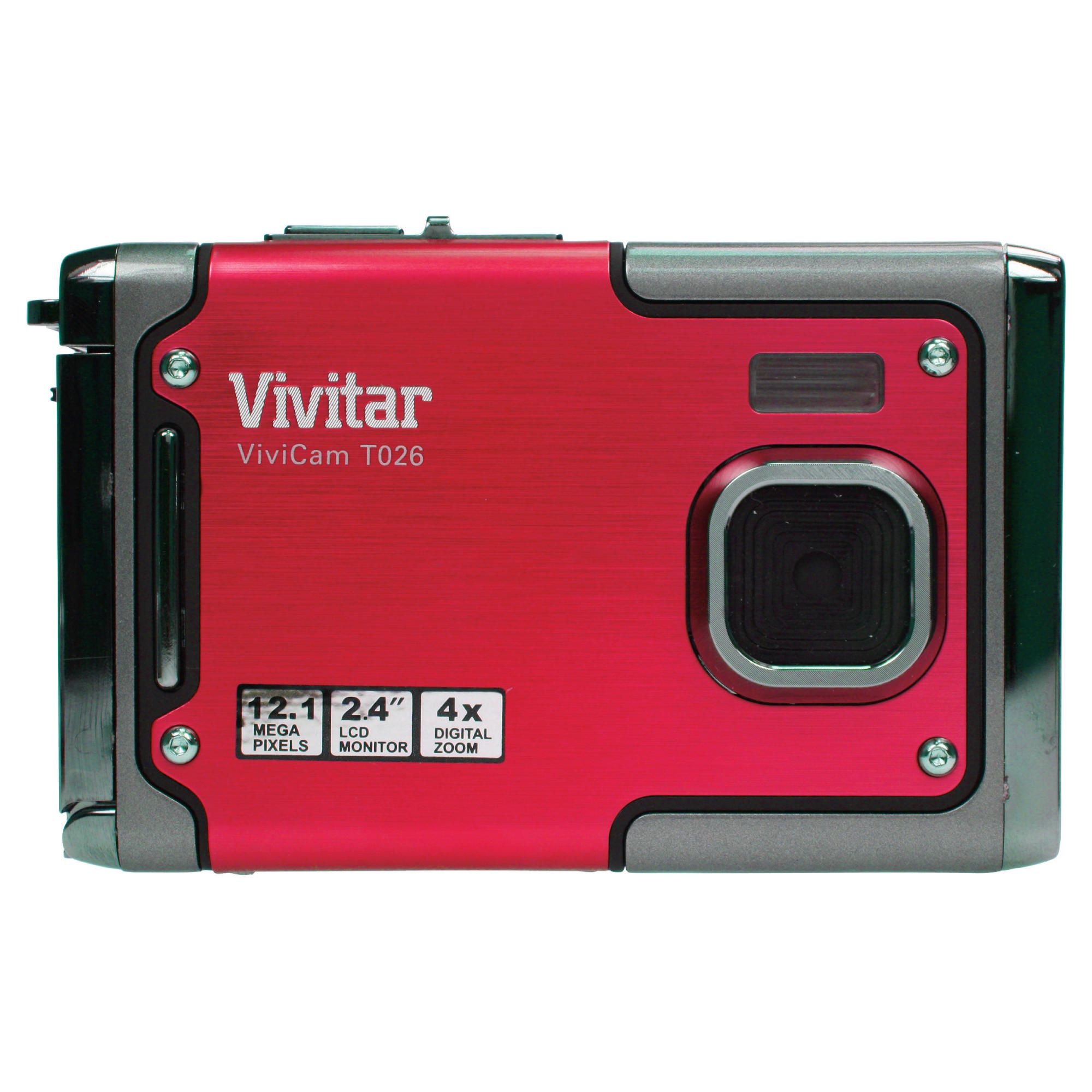 Vivitar Vivicam T026 Underwater Digital Camera - Red (12.1MP, Waterproof)