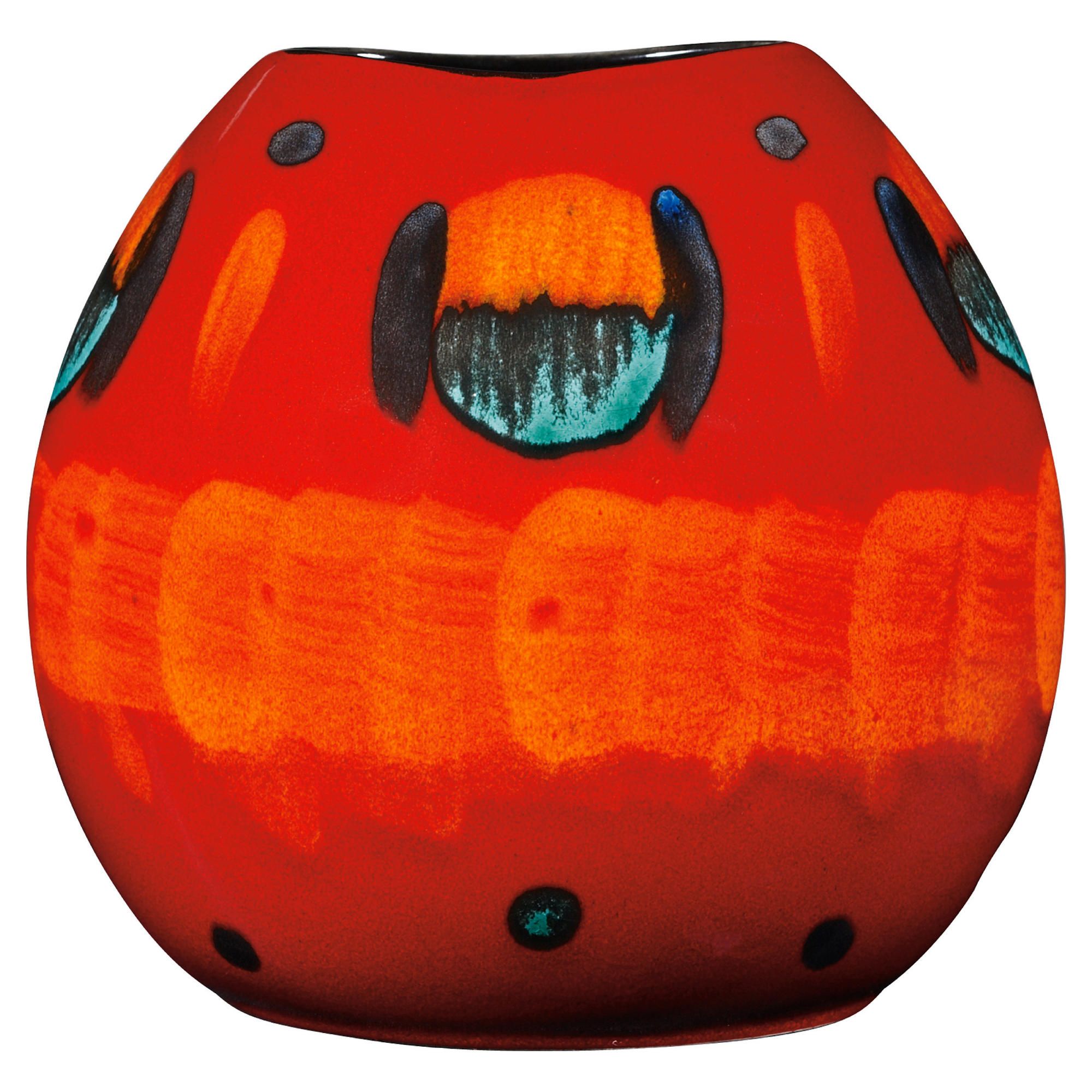 D/S Poole Pottery Volcano Purse Vase 20cm