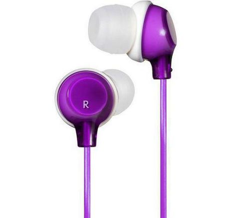 Image of Jvc Clear Colour Stereo Headphones Violet Hafx22v
