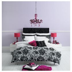 F&F Home Lace Flowers Print Single (White)