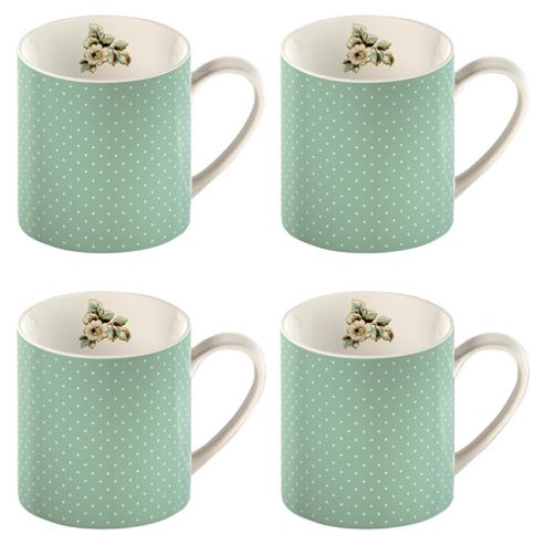 Image of Katie Alice Blue Spots Set Of 4 Can Mugs