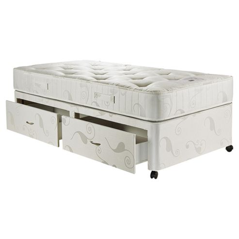 Image of Hush Charleston Luxury Pocket Single 2 Drawer Divan Bed