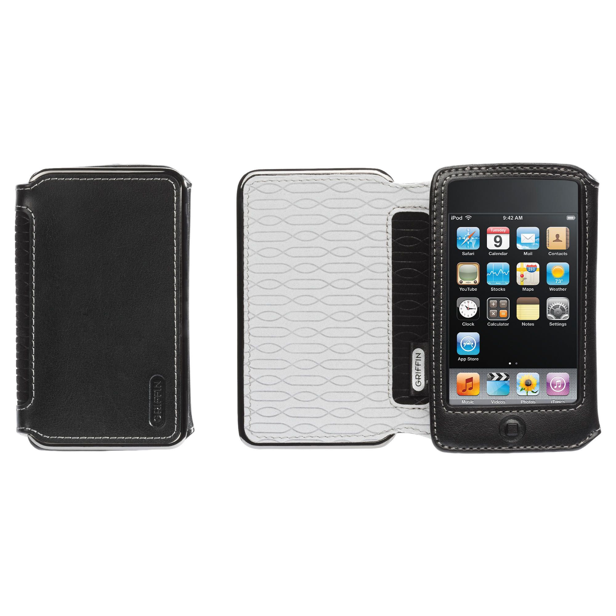 Griffin black leather case for iPod Touch