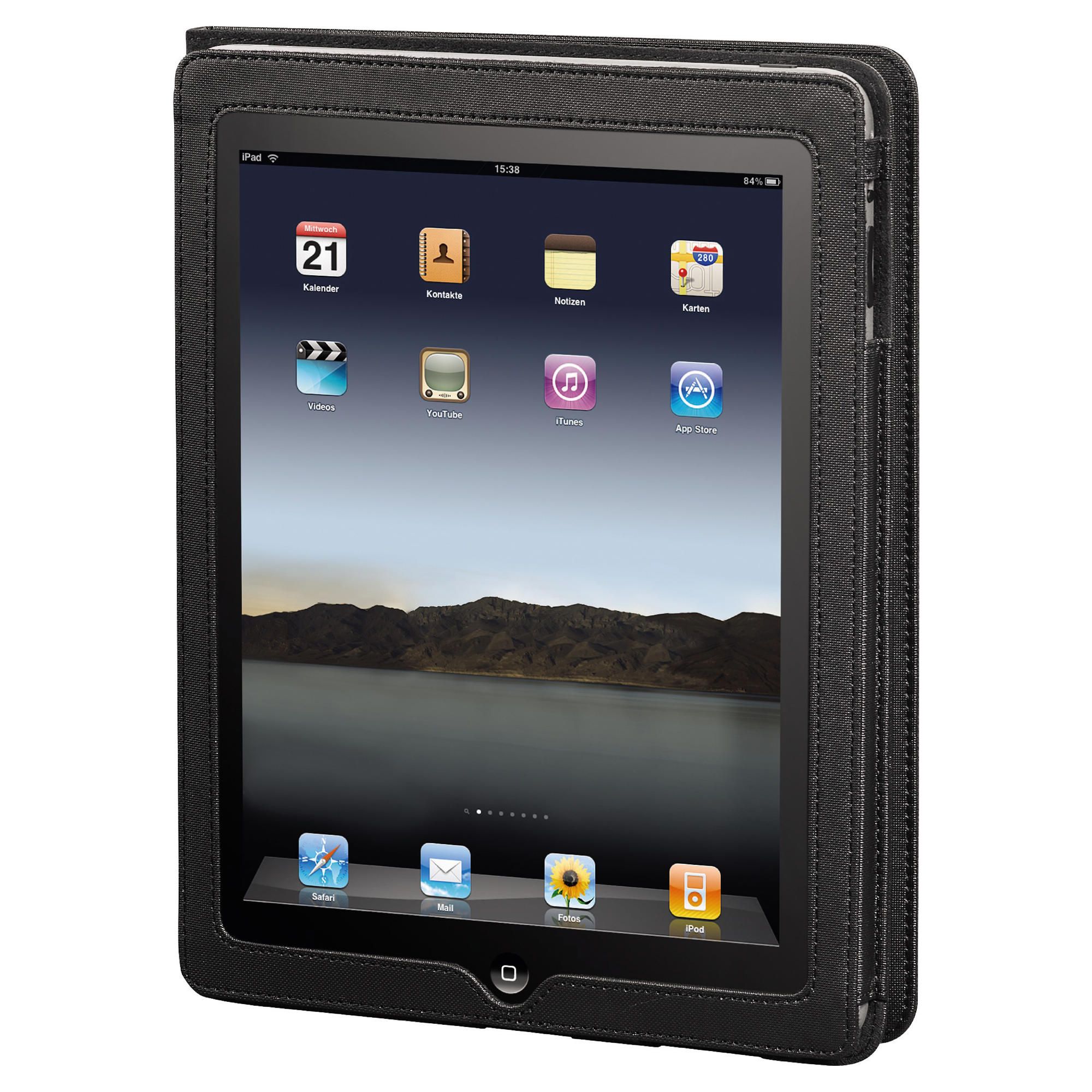 Hama Arezzo Portfolio Case for the new Apple iPad and iPad 2, Black