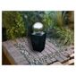 Mains slate pillar stainless steel ball water feature