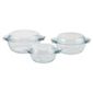 Pyrex 3 piece Glass Casserole Dish Set with Lids