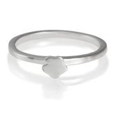 Sterling Silver Flower Stacking Ring, Medium