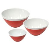 Omada Set of 3 Zen Bowls, Red