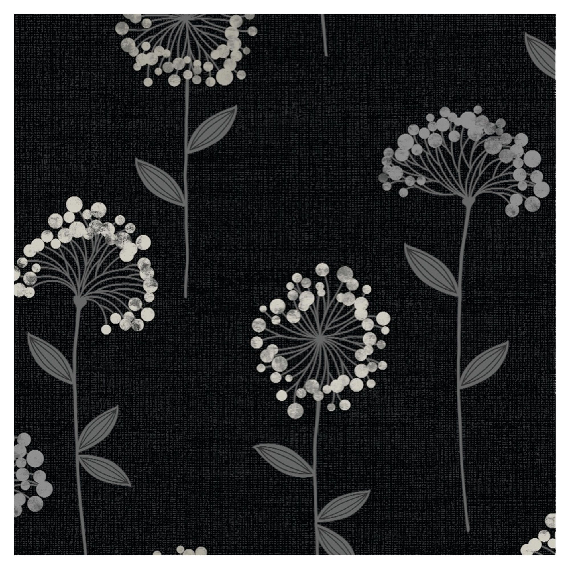 Arthouse Carmen floral black wallpaper