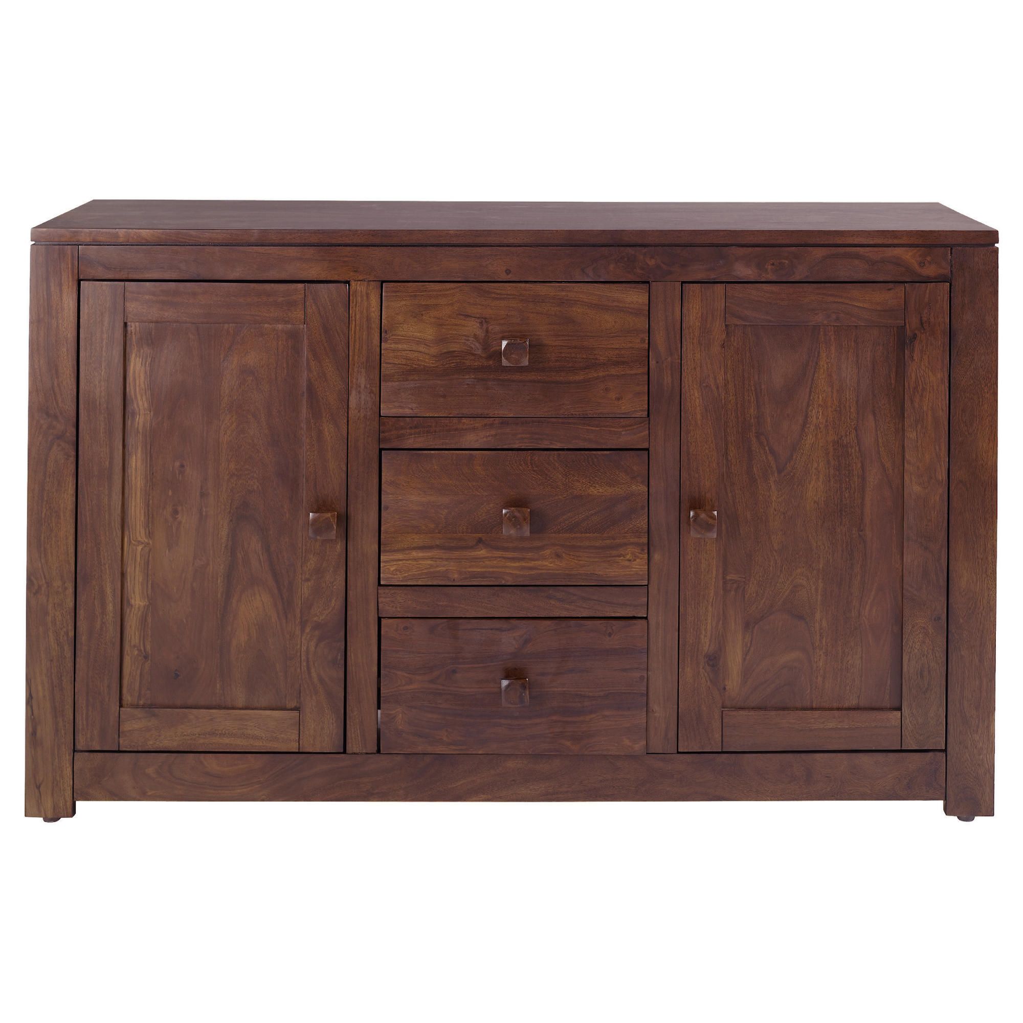 Tamarai 3 Drawer 2 Door Sideboard, Sheesham at Tesco Direct