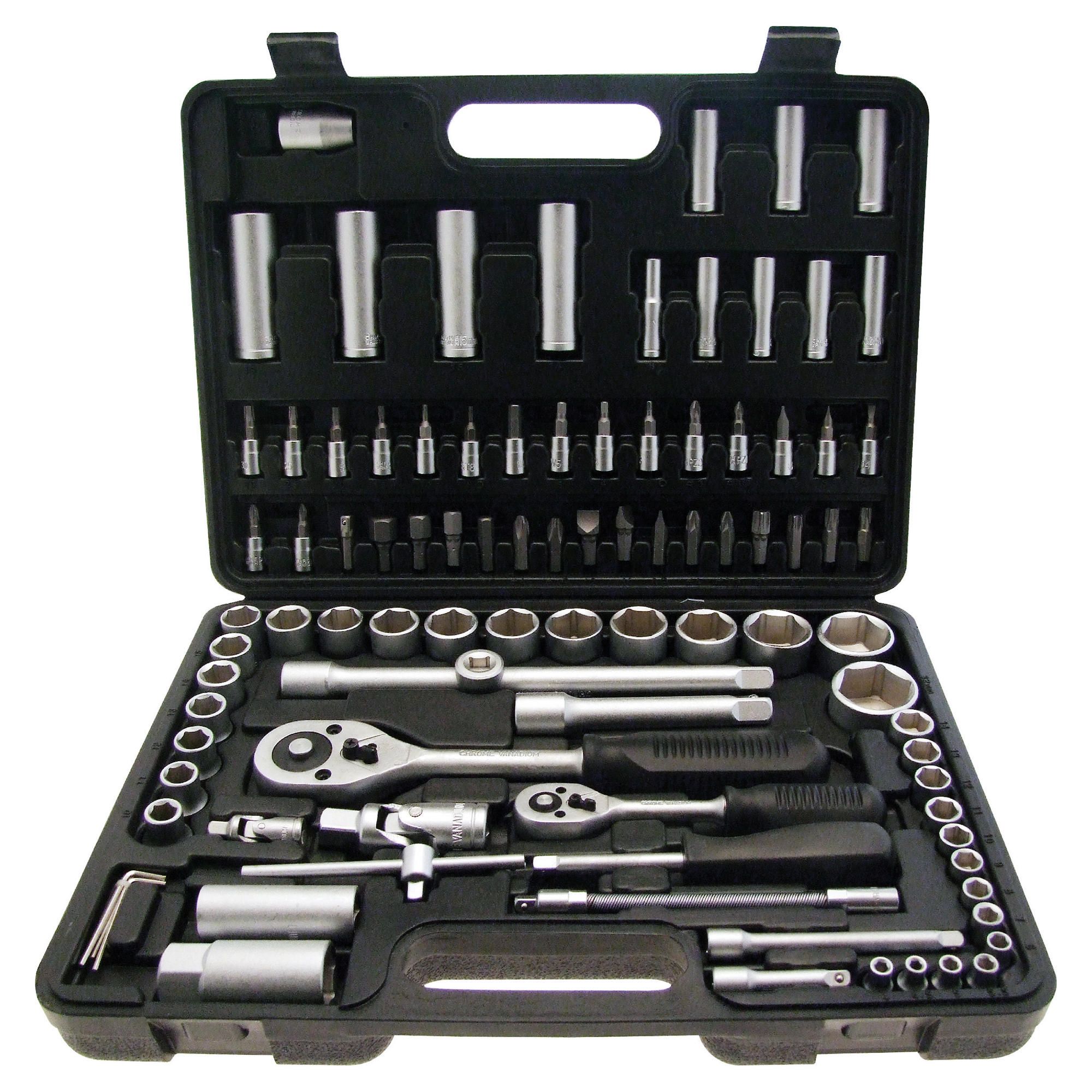 Am-tech 94Pc 1/2" & 1/4" Dr. Socket Set I0640 Am-tech 94Pc 1/2" & 1/4" Dr. Socket Set I0640