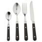 Tesco Country Casual 24 piece, 6 Person Plastic Cutlery Set, Black