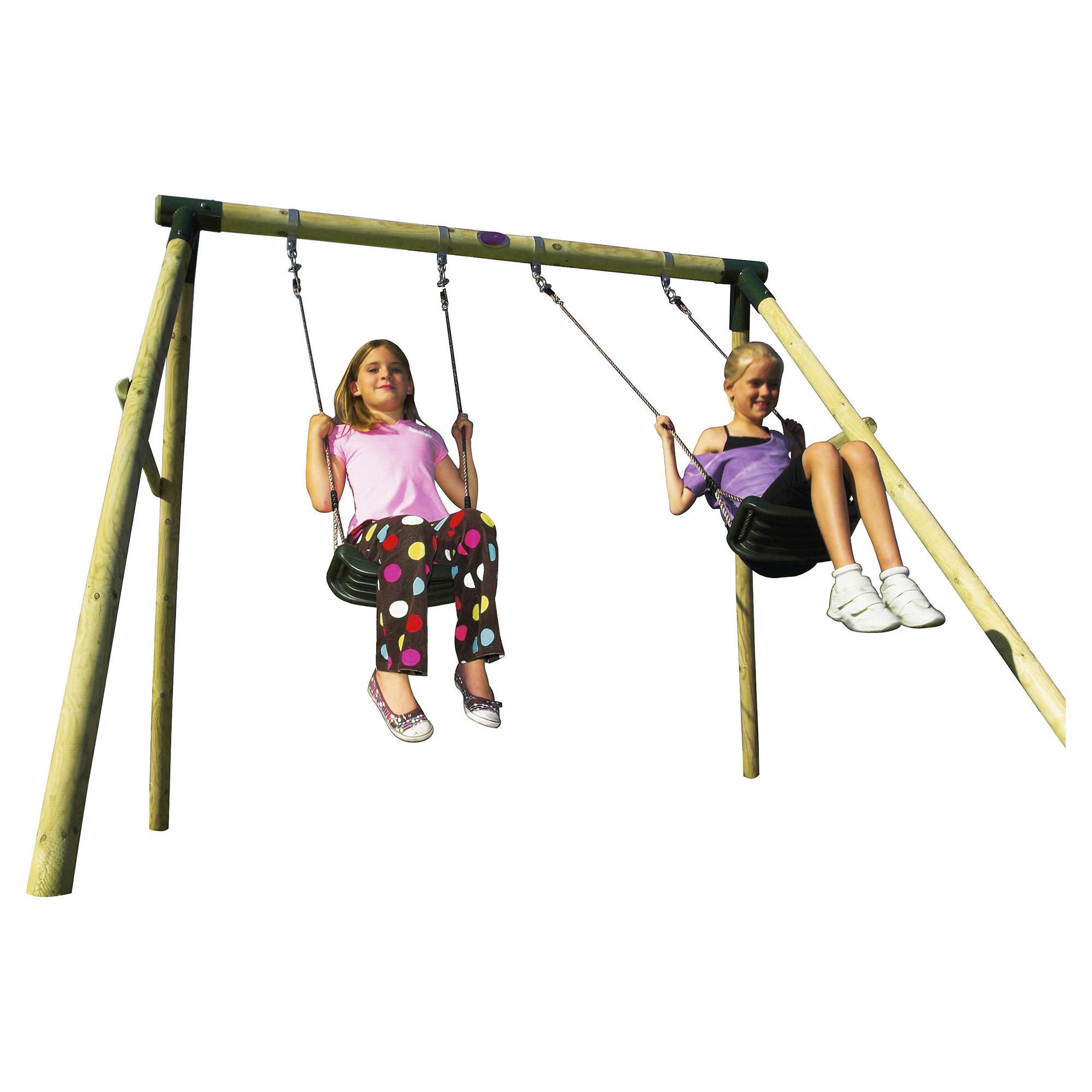 Plum Marmoset Wooden Garden Swing Set