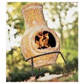 La Hacienda Small 65cm High Clay Chimenea - Hot Yellow
