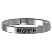 Sterling Silver Hope Stacking Ring, Small