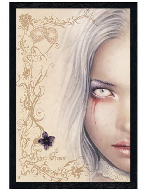 Image of Victoria Frances Black Wooden Framed Tears Of Blood Poster