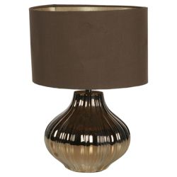 Tesco Lighting Pumpkin Bronze Chocolate Table lamp