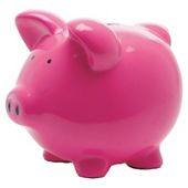 Present Time Moneybank Pig Ceramic pink