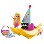 Polly Pocket Goody World Vehicle Banana Boat Doll