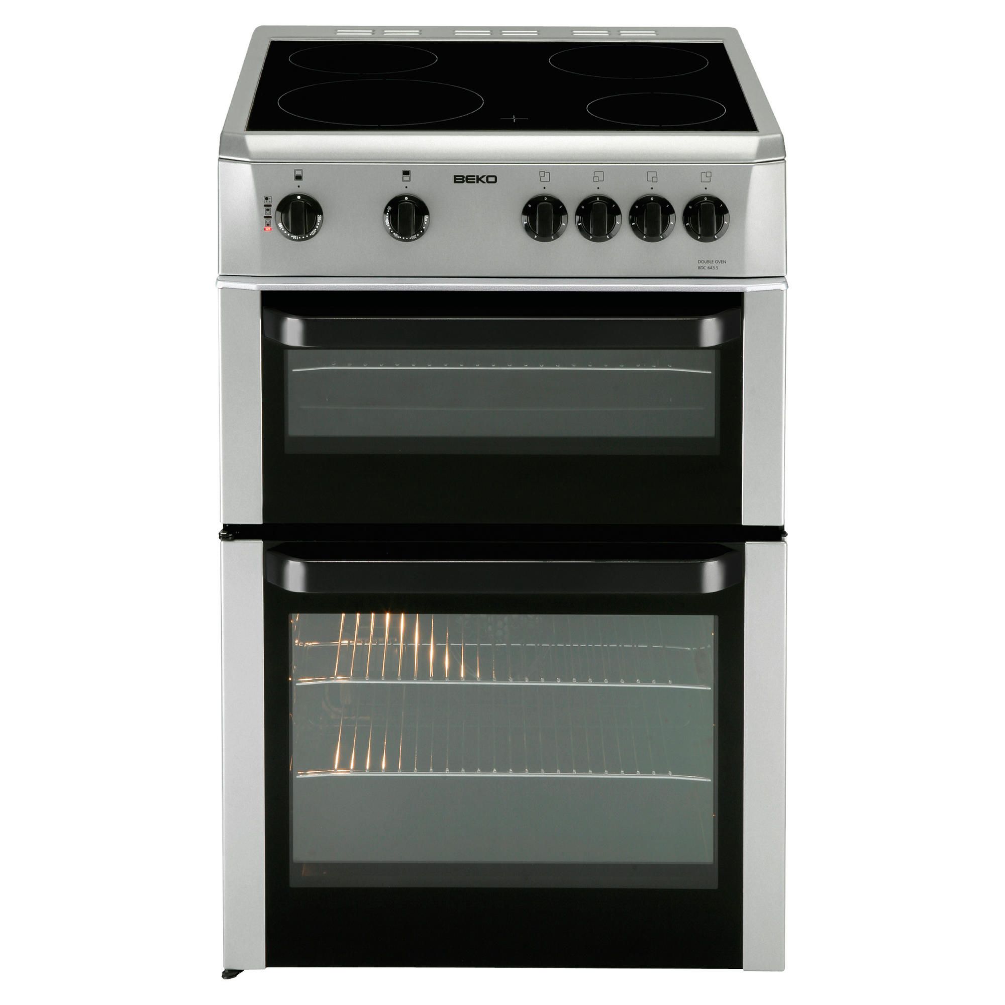 Beko DC643S 60CM Ceramic Twin Cavity Oven Silver