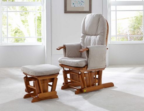 Image of Tutti Bambini Gc35 Reclinable Glider Chair & Stool Beech