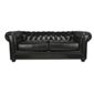 Chesterfield Large Leather Sofa, Black