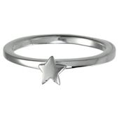 Sterling Silver Star Stacking Ring, Medium, Large