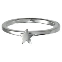 Sterling Silver Star Stacking Ring, Medium, Large