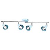 Tesco Lighting Eden Adjustable 4 spot Bar Pale Blue