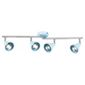 Tesco Lighting Eden Adjustable 4 spot Bar Pale Blue