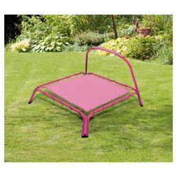 Tesco Out There Junior Rectangular Trampoline with Handle, Pink
