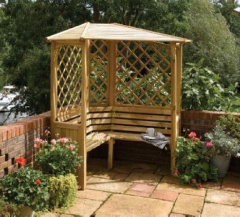 Buy Balmoral Corner Arbour from our Arches, Arbours &amp; Pergolas range 