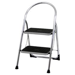 Abru 2 Tread chrome stepstool