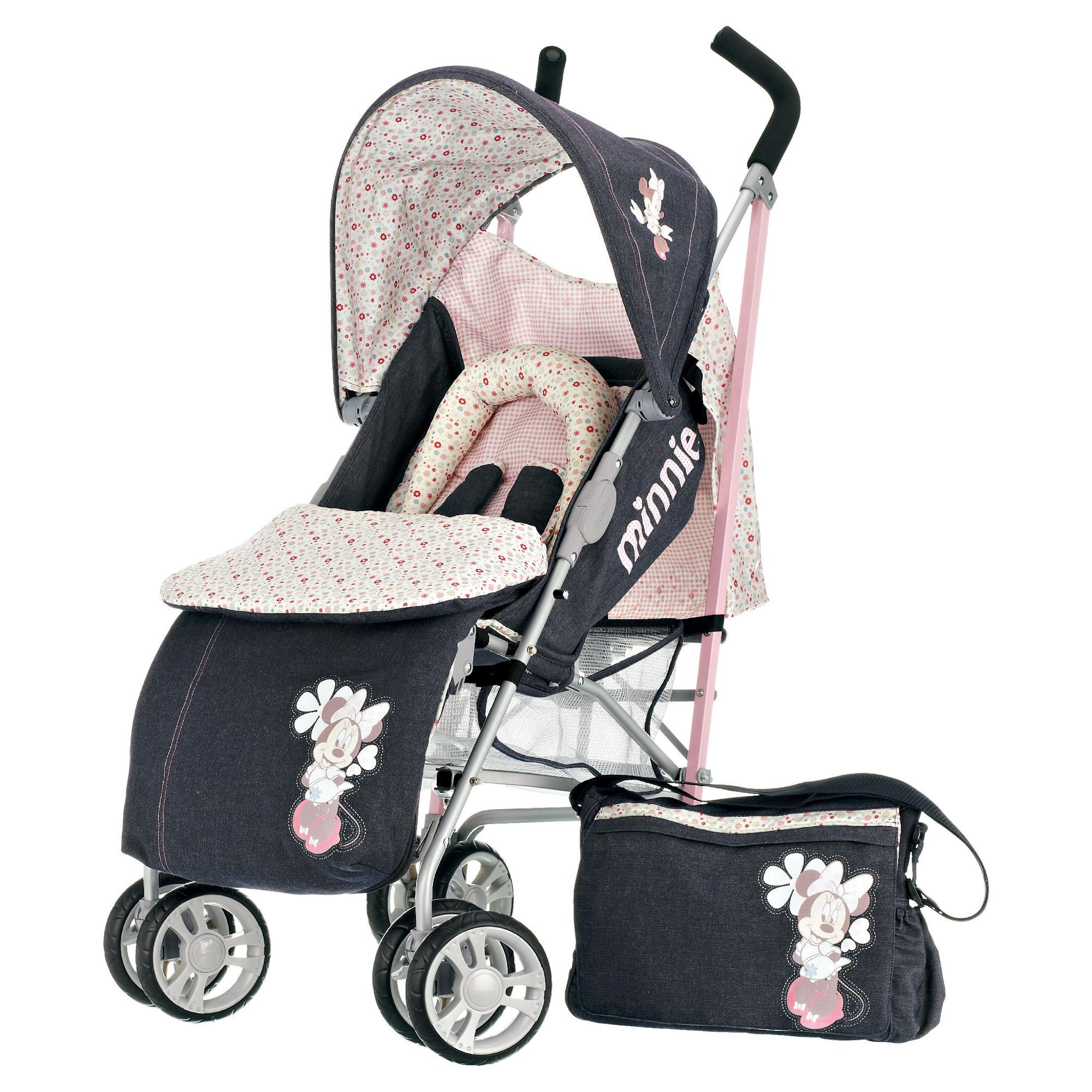 Obaby Minnie Mouse Denim Pushchair Footmuff & Change Bag