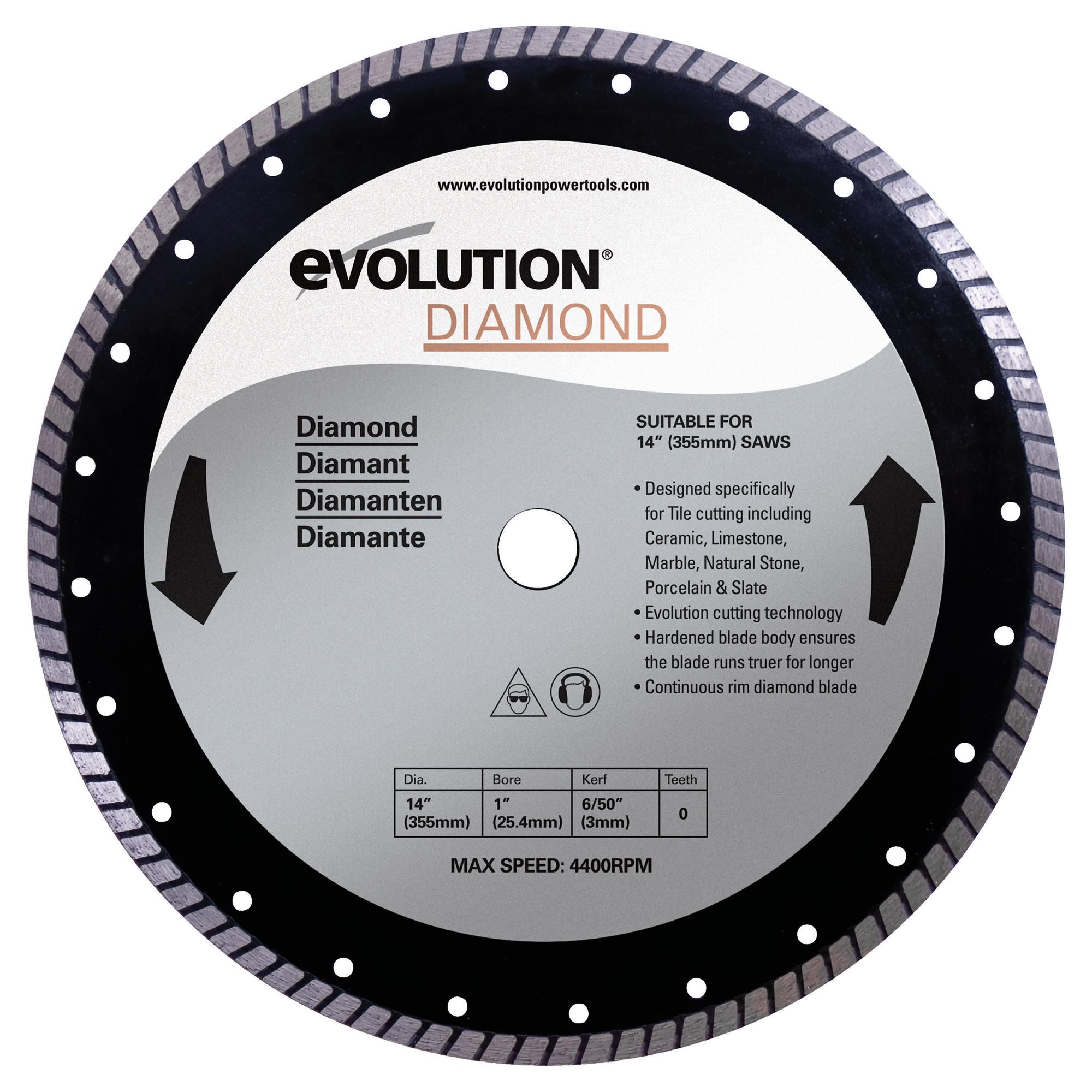 Evolution 355mm Diamond Blade