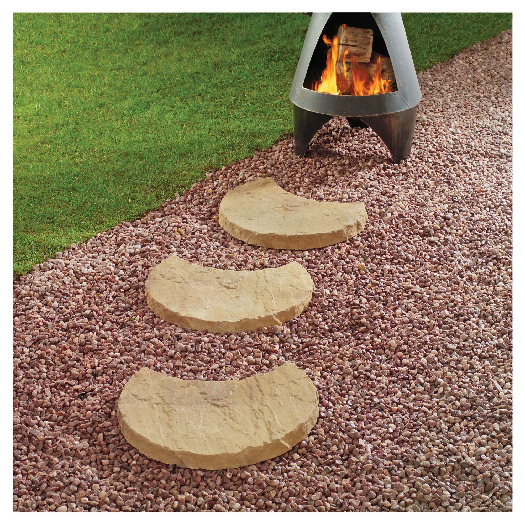 Lincoln Weathered Bronze Pathwinder Stepping Stones 400mm 50 Piece