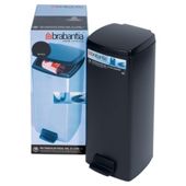 Brabantia 25L Black Rectangular Pedal Bin