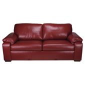 Ashmore Leather Sofa Bed, Red
