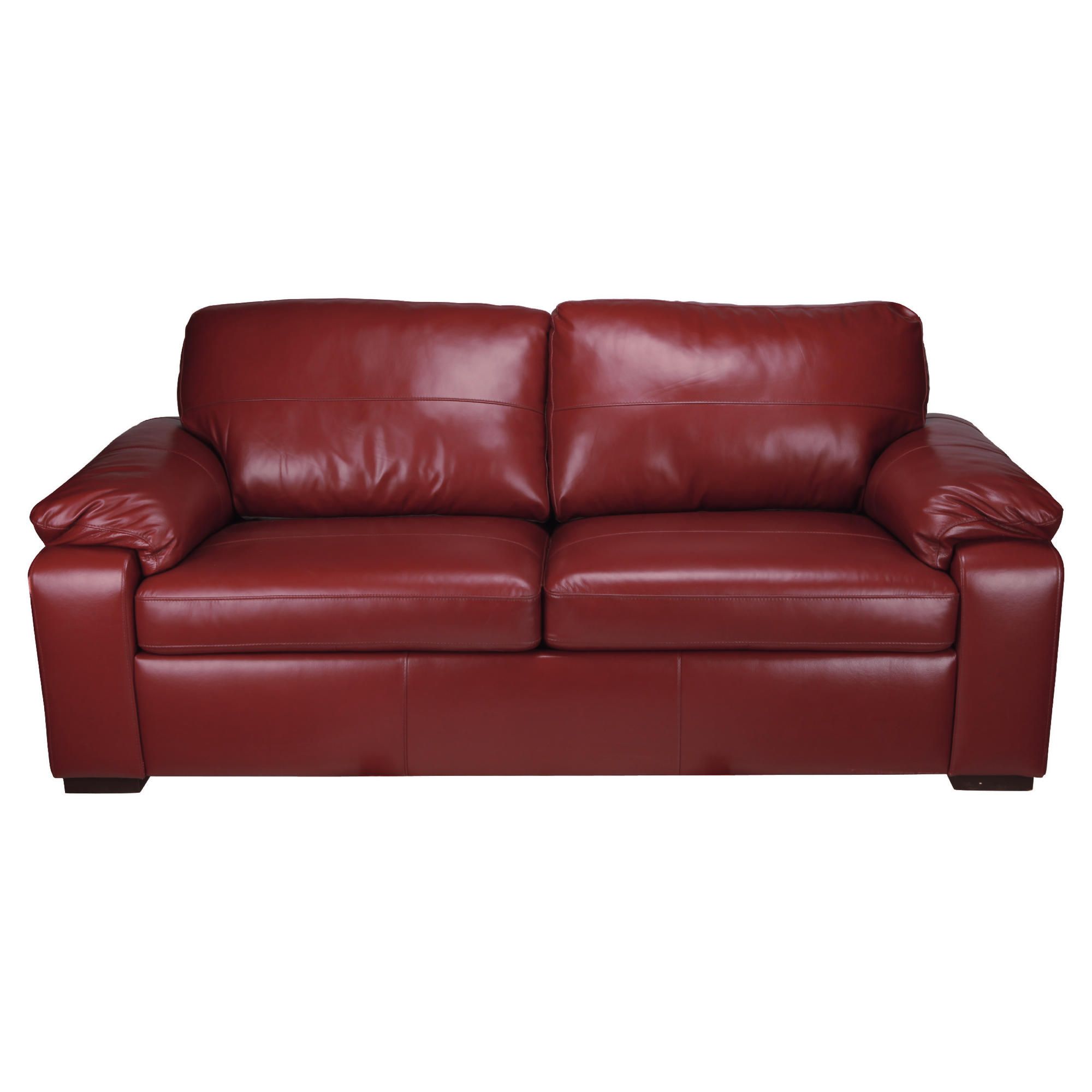 Ashmore Leather Sofa Bed, Red at Tesco Direct