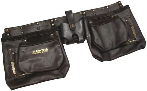 Image of Am-tech 12 Pocket Heavy Duty Leather Tool Pouch N1045