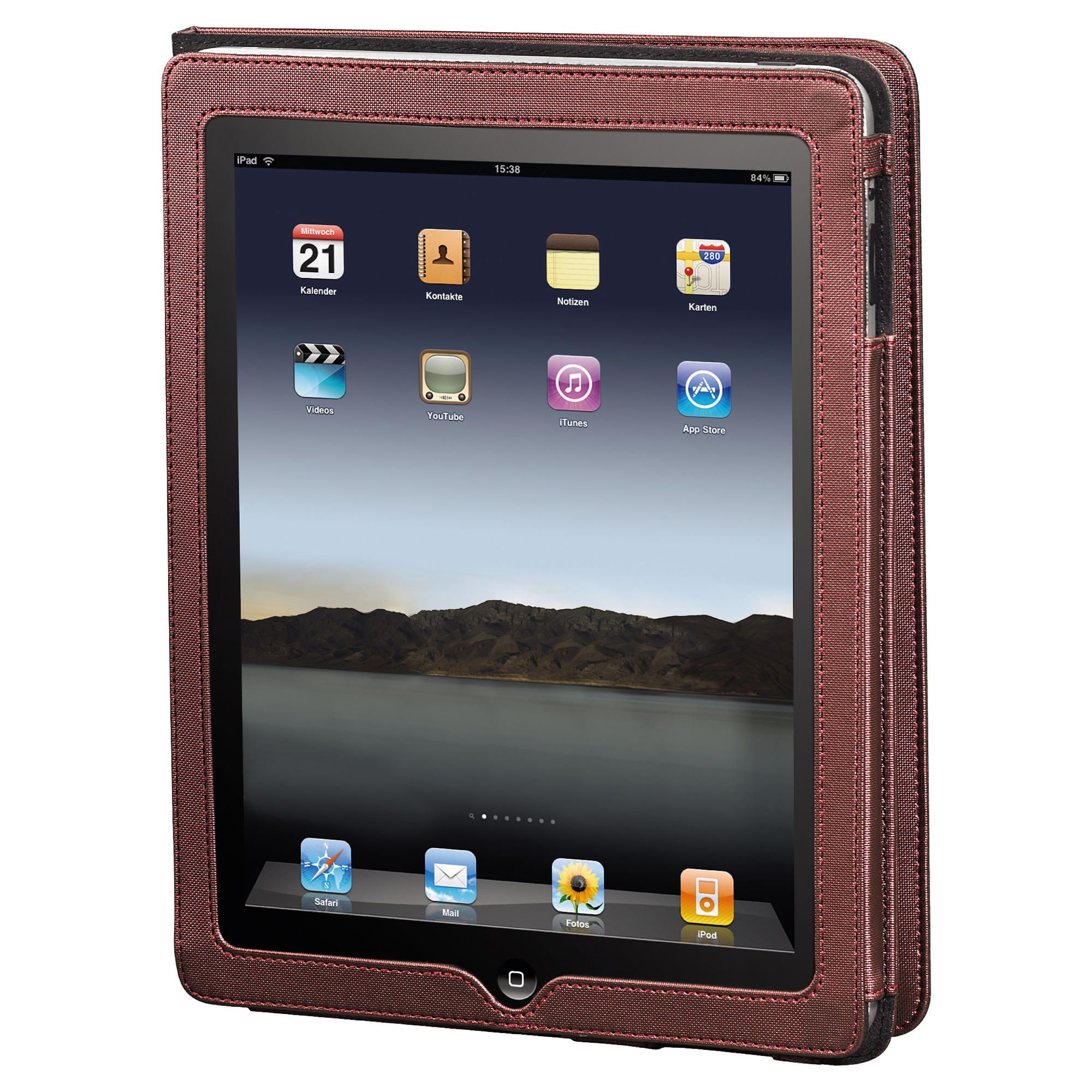 Hama Arezzo Portfolio Case for the new Apple iPad and iPad 2, Red