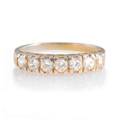 Gold Plated Silver Cubic Zirconia Eternity Ring, K