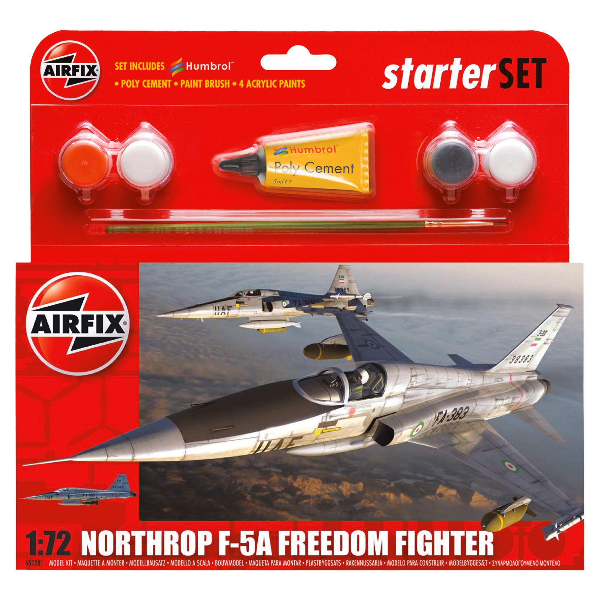 Airfix F5A Freedom Fighter 1:72 Scal Cat 1 Gift Set