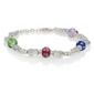 Sterling Silver Heart and Multi Bead Bracelet