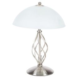Signa Twisted satin Nickel Table Lamp