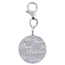 Sterling Silver 'Best Friend' Charm