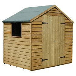7x5 Timberdale Overlap Double Door Pressure Treated Shed