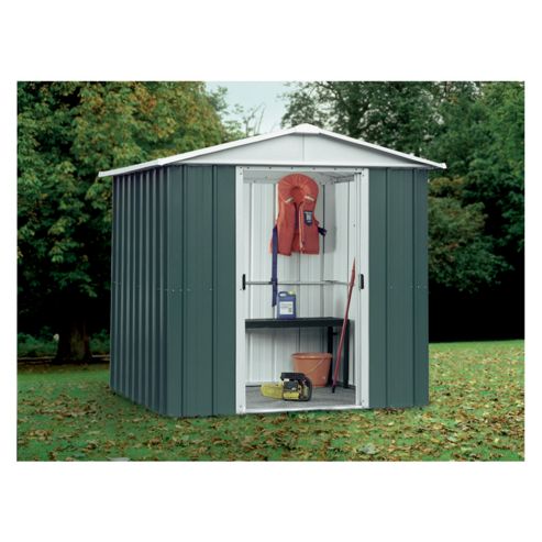 Yardmaster 6'1x4'1 Apex Metal Shed with floor support frame