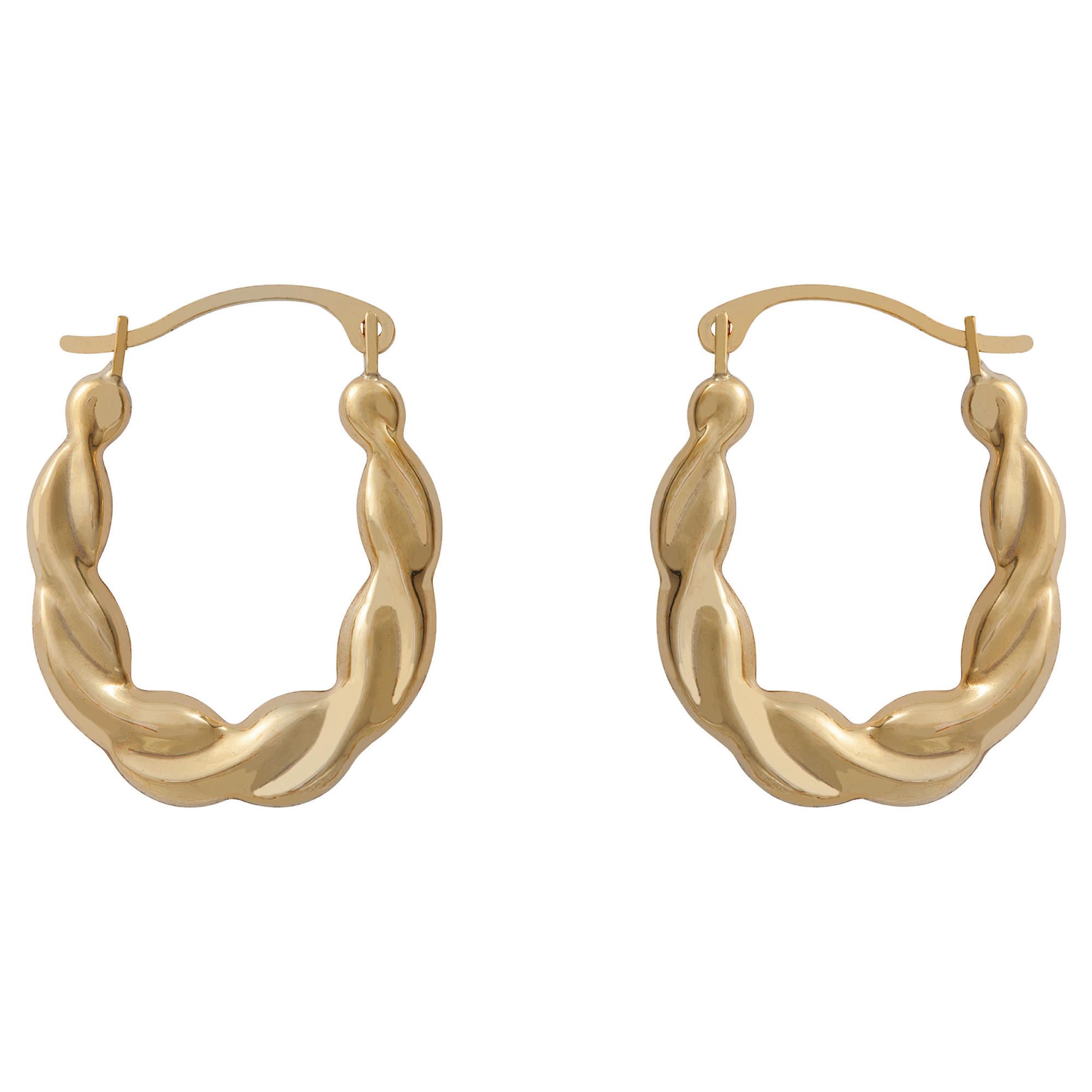 9ct Gold Oval Creoles