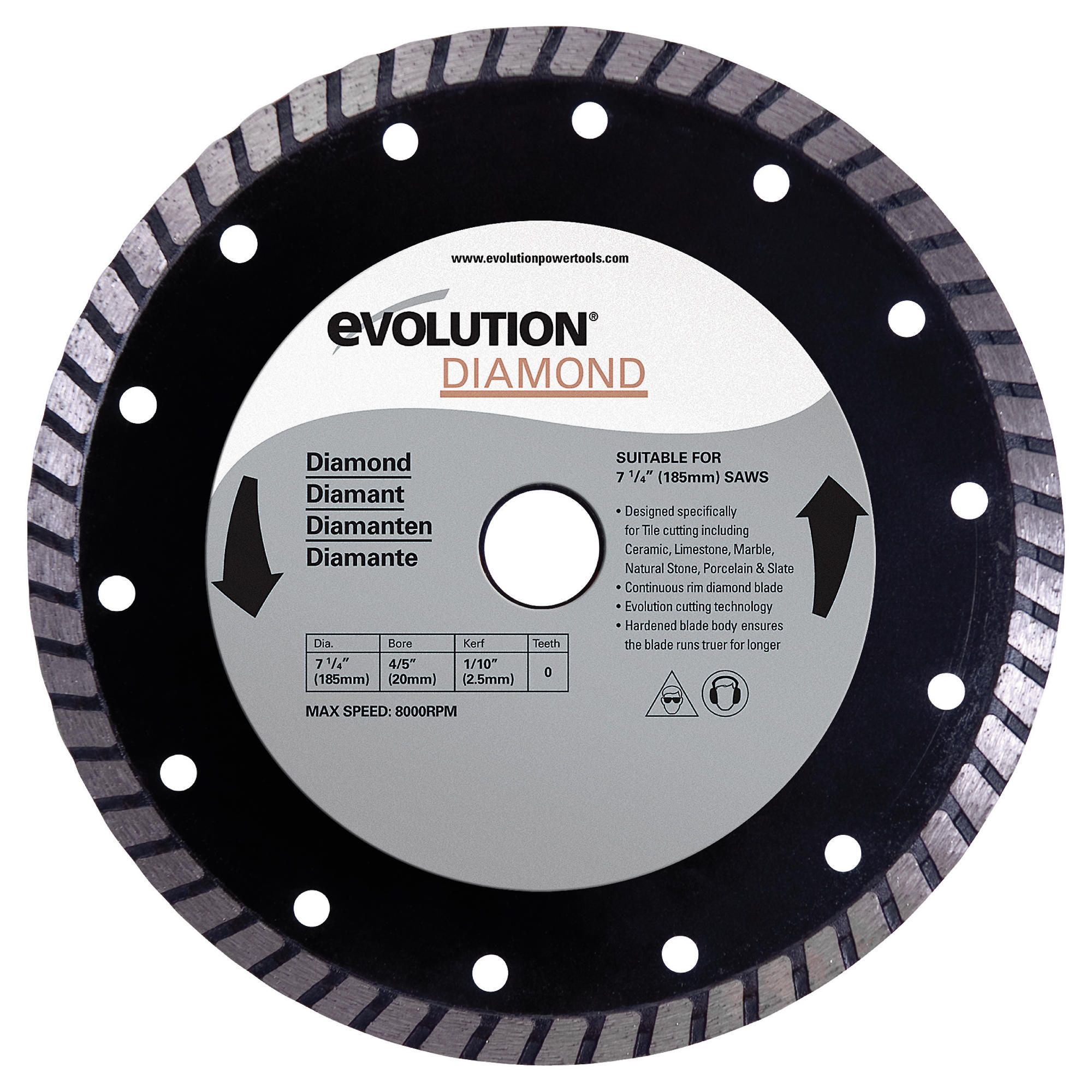 Evolution 185mm Diamond Blade